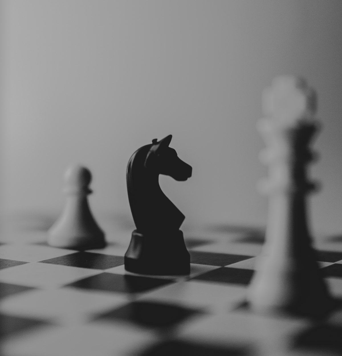 Chess pieces on board