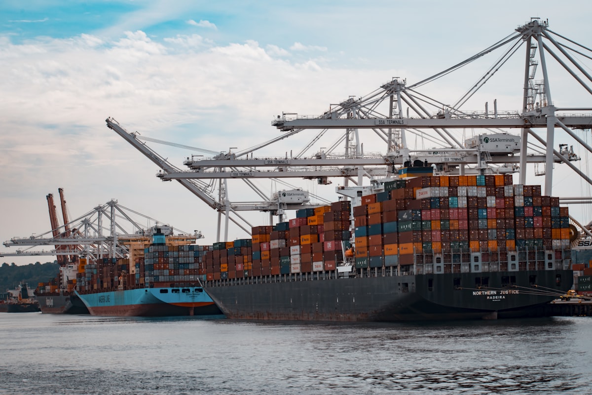 Container ship exports